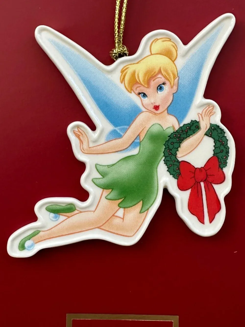 LENOX TINKERBELL FLAT ORNAMENT:NWT TINKERBELL